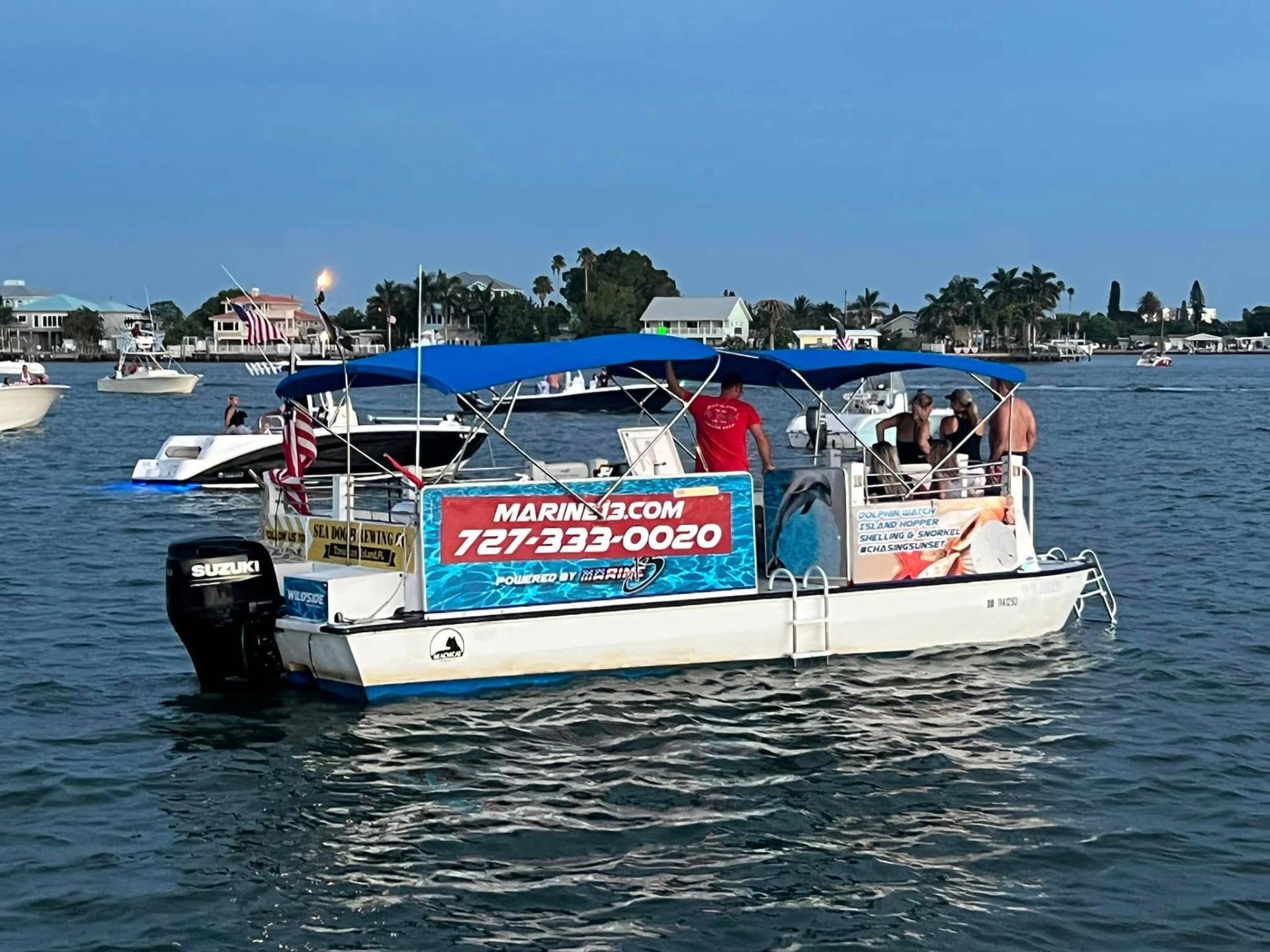 Marine13 dolphin & sunset charter cruising the Intracoastal